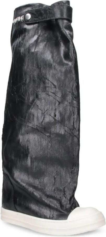 Rick Owens DRKSHDW Tower Elephant gecoate canvas laarzen Zwart - Foto 5