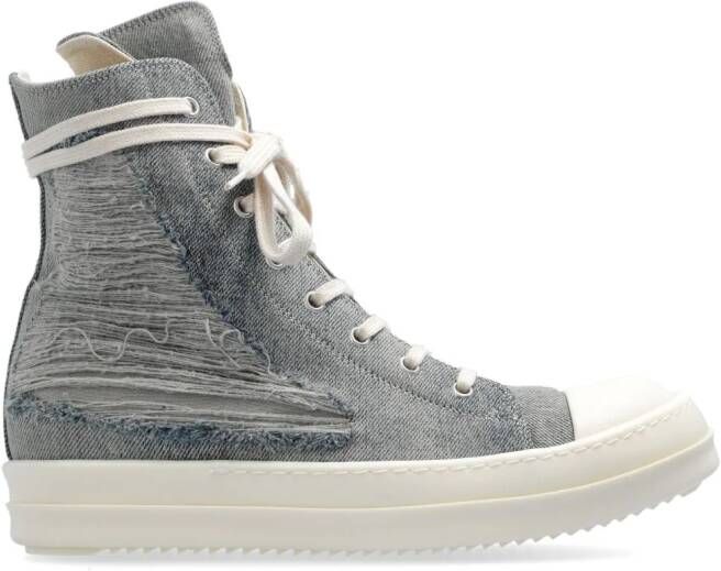 Rick Owens DRKSHDW sneakers met gescheurd detail Blauw