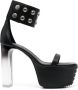 Rick Owens Edfu sandalen met plateauzool Zwart - Thumbnail 1