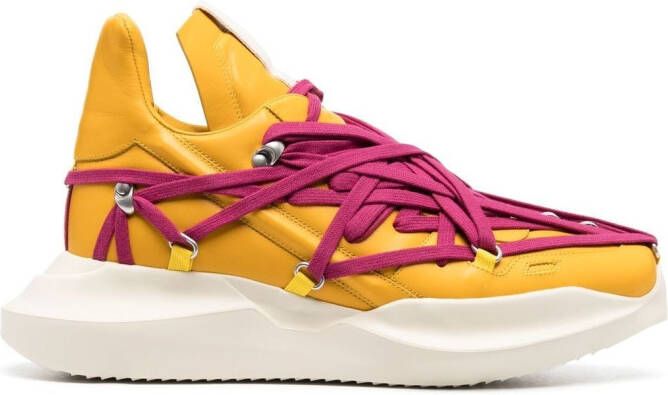 Rick Owens Tweekleurige sneakers Geel