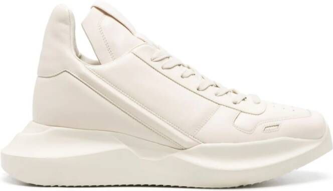 Rick Owens Geth Runner leren sneakers Beige