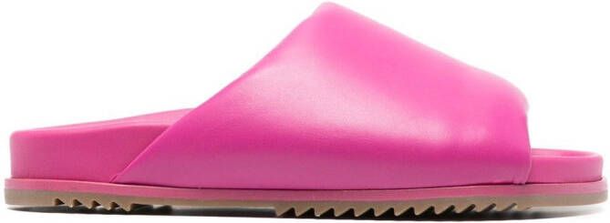 Rick Owens Granolas leren slippers Roze