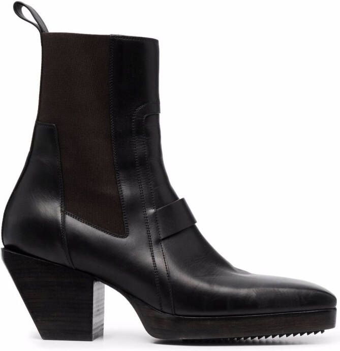 Rick Owens Laarzen met vierkante neus Zwart