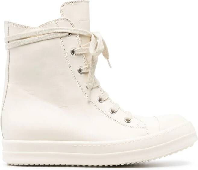 Rick Owens Leren laarzen Beige