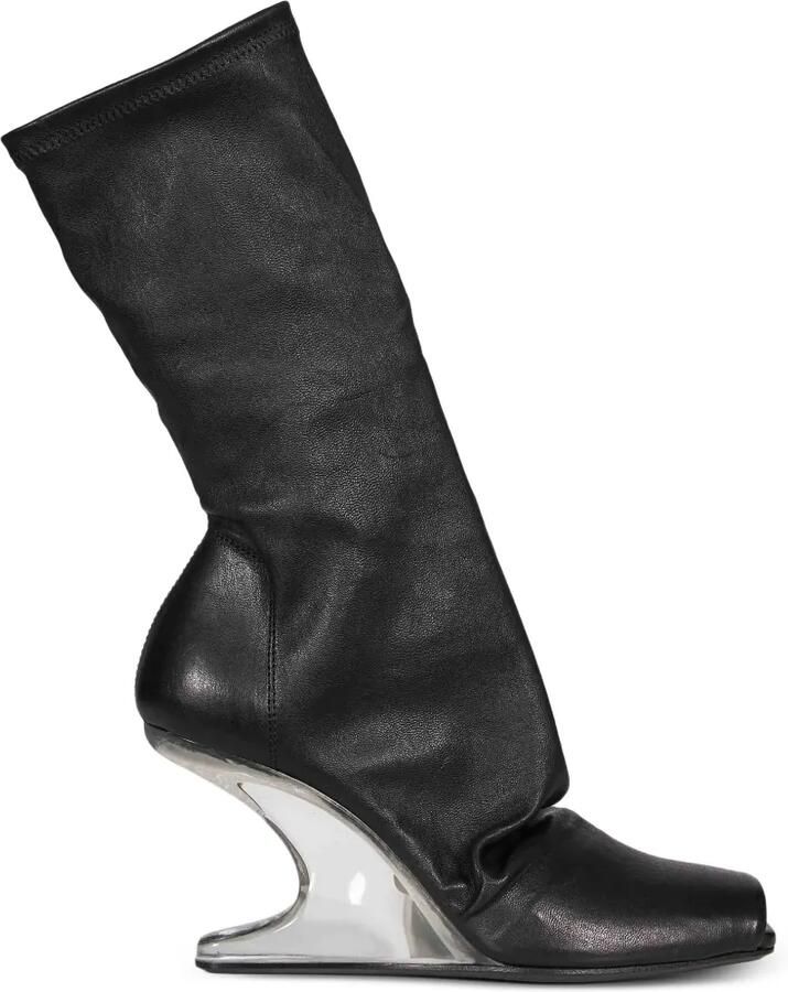 Rick Owens Lilies Cantilever laarzen met open neus en sleehak Zwart