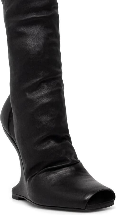 Rick Owens Lilies Laarzen met sculpturale hak en open neus Zwart - Foto 3