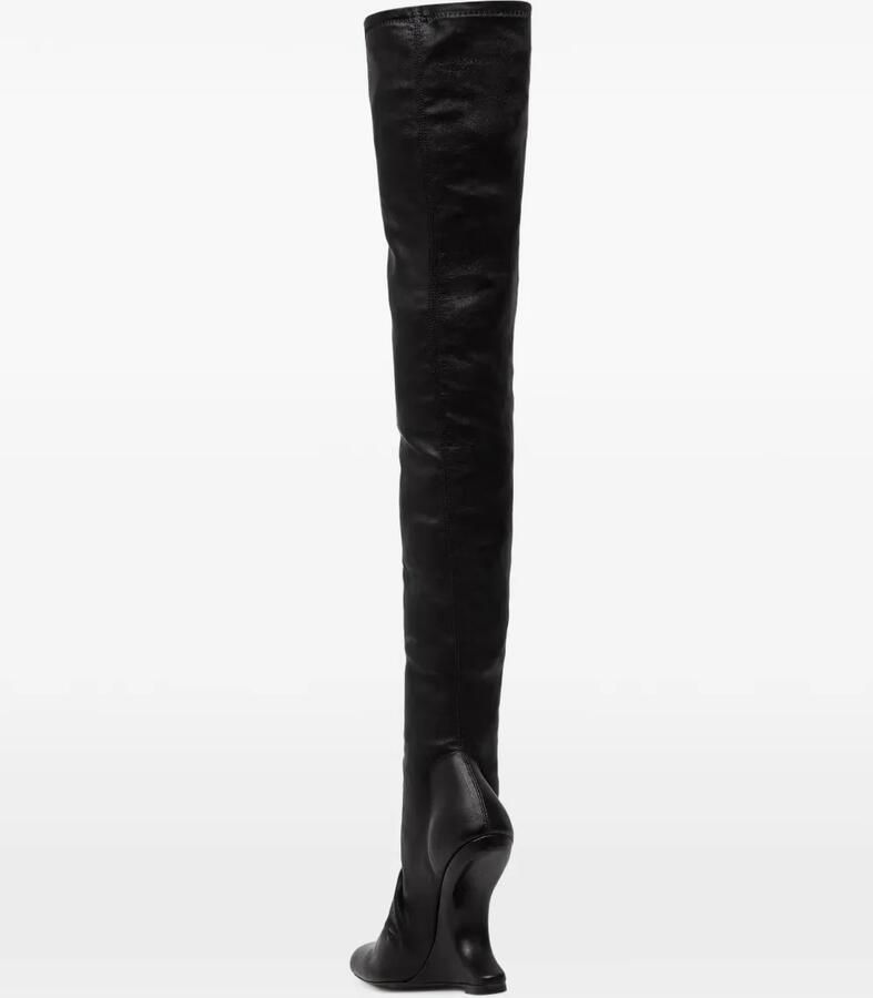 Rick Owens Lilies Laarzen met sculpturale hak en open neus Zwart - Foto 2