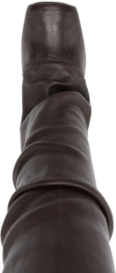 Rick Owens Lilies Overknee laarzen met bewerkte hak Bruin