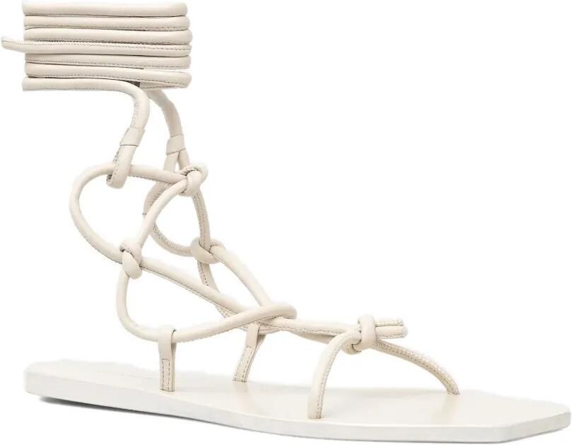 Rick Owens Lilies Penta geknoopte leren sandalen Beige - Foto 3