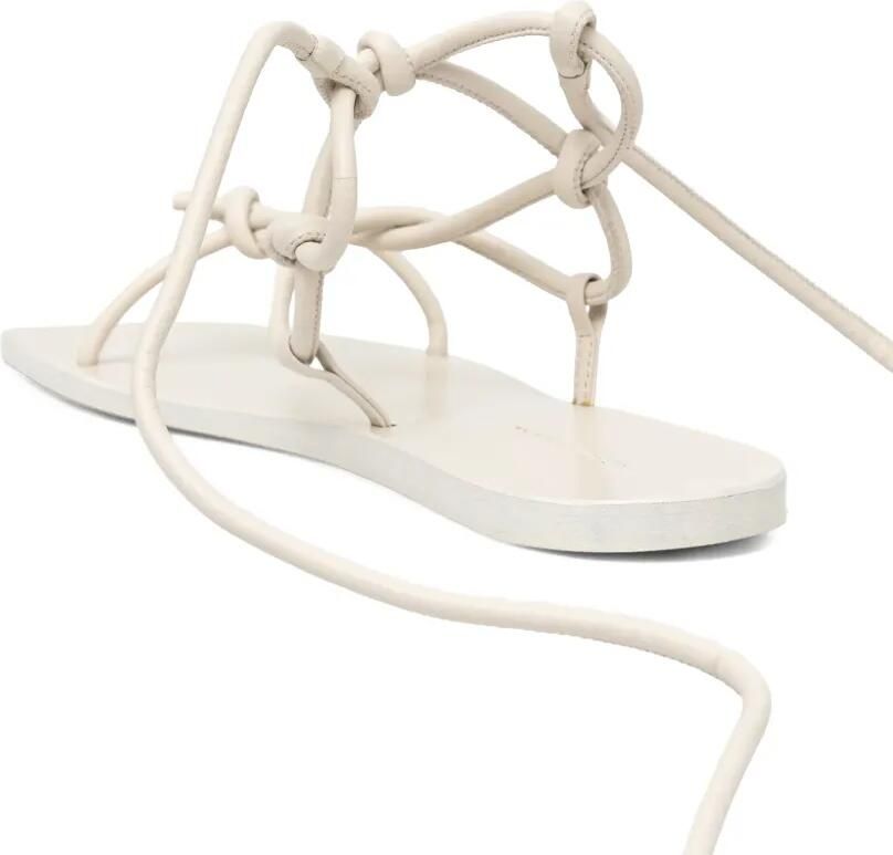 Rick Owens Lilies Penta geknoopte leren sandalen Beige - Foto 2