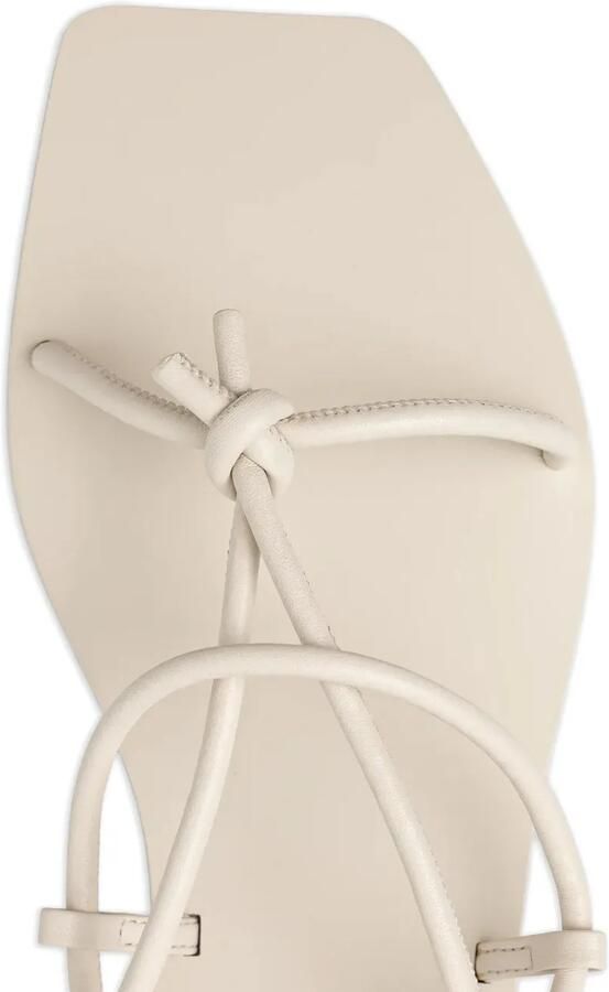 Rick Owens Lilies Penta geknoopte leren sandalen Beige - Foto 4