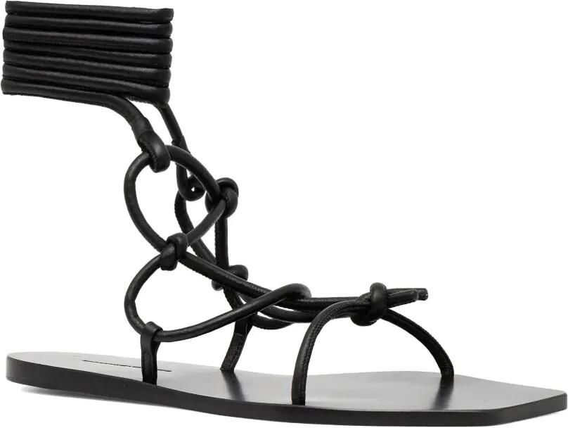 Rick Owens Lilies Penta geknoopte leren sandalen Zwart - Foto 2