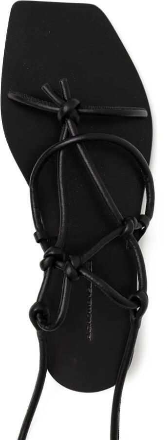 Rick Owens Lilies Penta geknoopte leren sandalen Zwart - Foto 3
