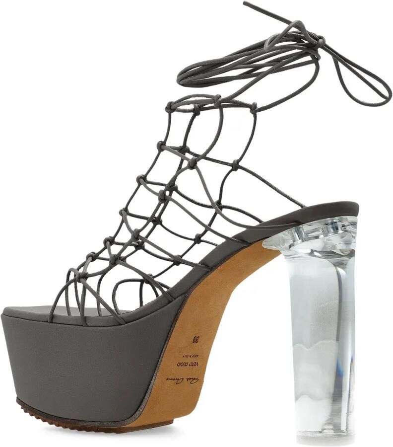 Rick Owens 130 mm Web sandalen met plateauzool Grijs - Foto 2