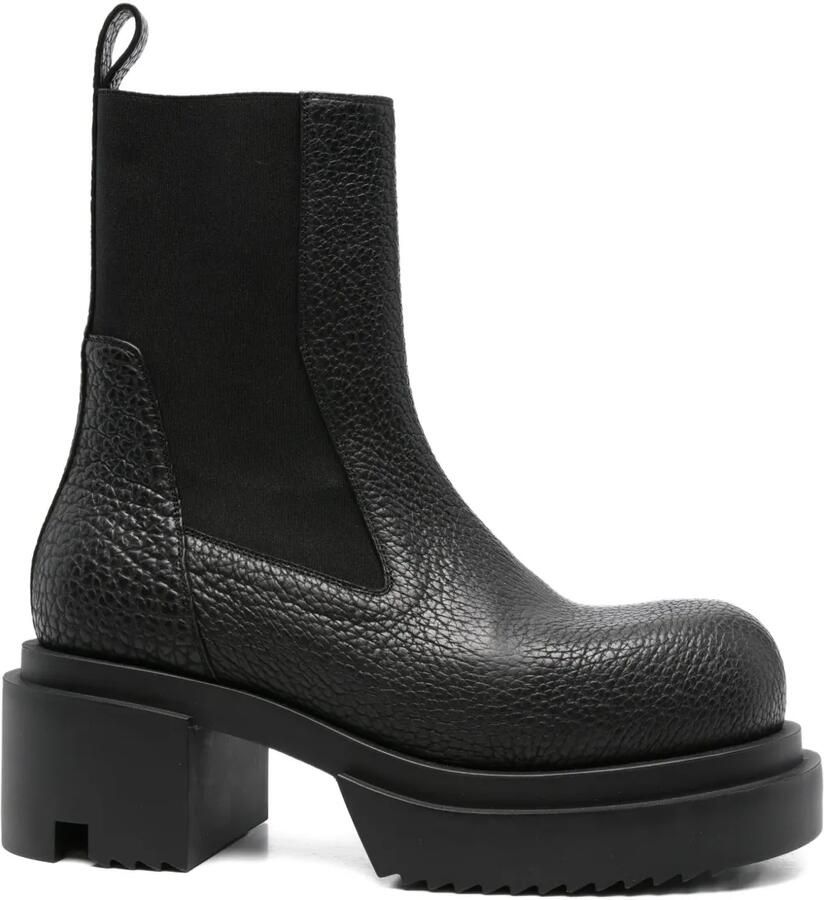 Rick Owens 60 mm Beatle Bogun laarzen met plateauzool Zwart