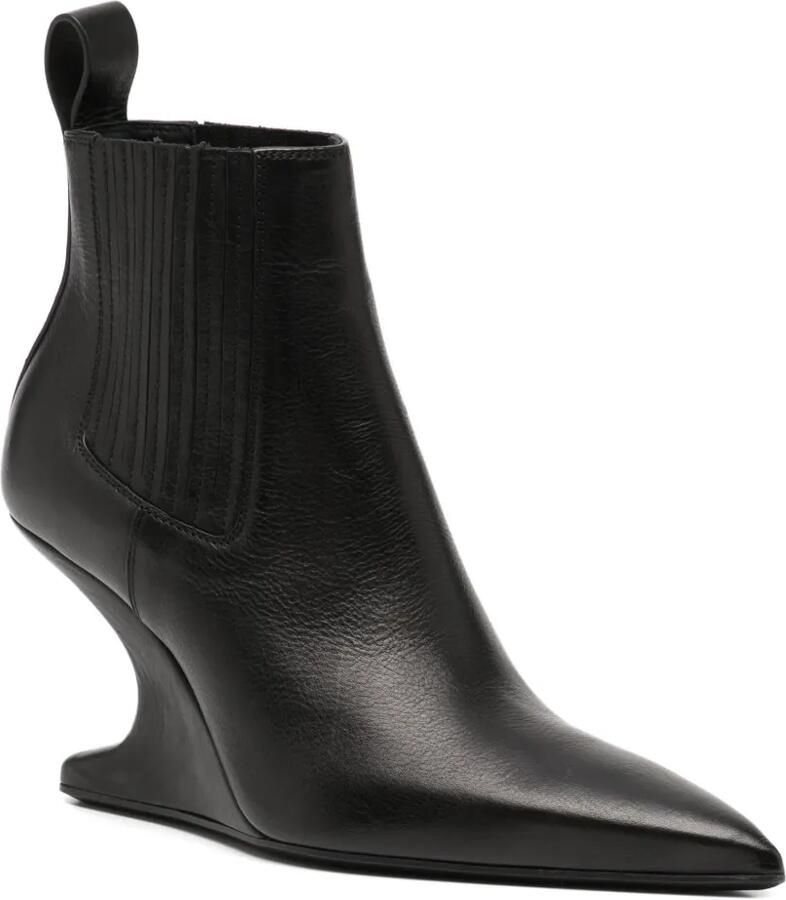 Rick Owens 80 mm Sharp enkellaarzen Zwart - Foto 3