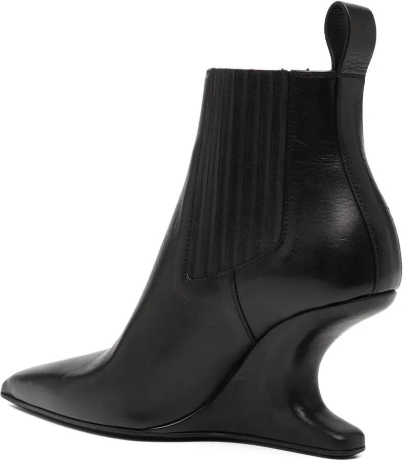 Rick Owens 80 mm Sharp enkellaarzen Zwart - Foto 2