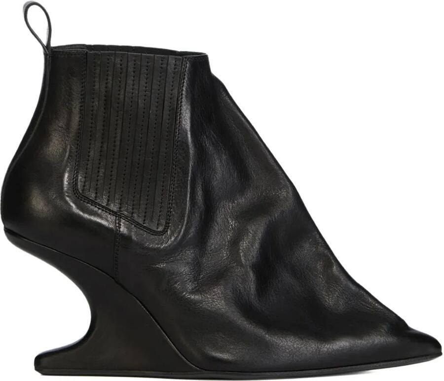 Rick Owens 80 mm Taco laarzen Zwart