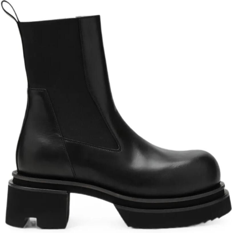 Rick Owens Bogun leren laarzen Zwart