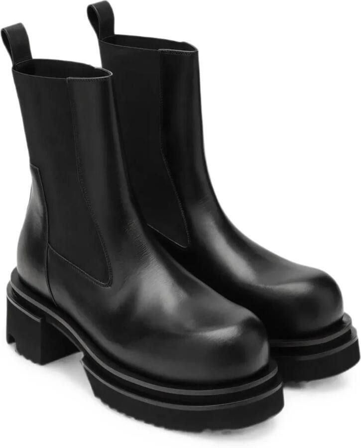 Rick Owens Bogun leren laarzen Zwart - Foto 2