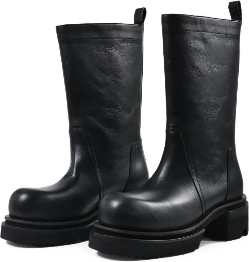 Rick Owens Bogun leren laarzen Zwart