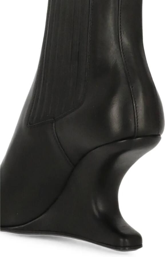 Rick Owens Cantilever leren Chelsea laarzen met hak Zwart
