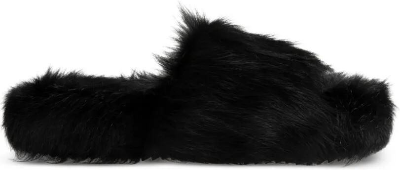 Rick Owens Slippers van imitatiebont Zwart