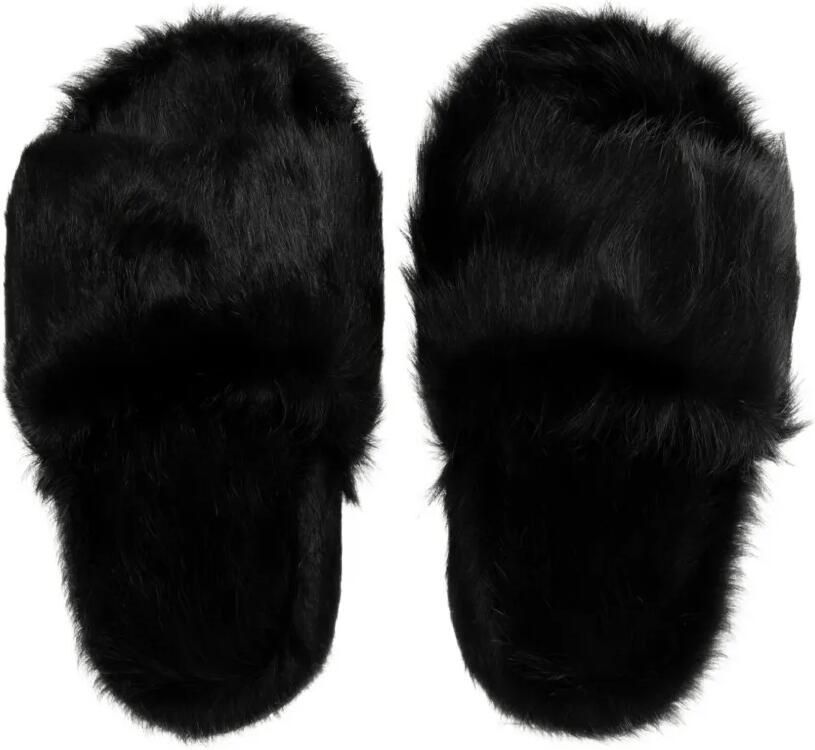 Rick Owens Slippers van imitatiebont Zwart - Foto 2