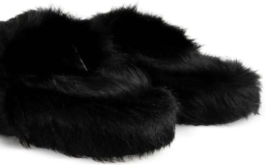 Rick Owens Slippers van imitatiebont Zwart - Foto 3
