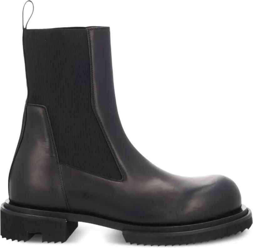 Rick Owens Chelsea laarzen met chunky zool Zwart