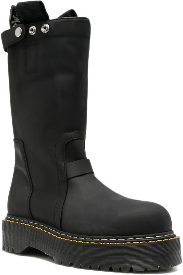 Rick Owens Dr. Martens biker boots met plateauzool Zwart - Foto 2