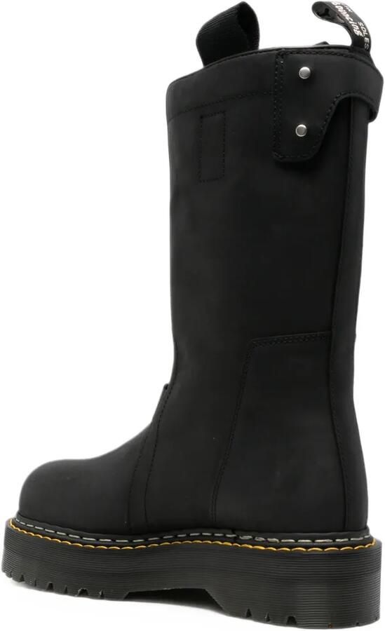 Rick Owens Dr. Martens biker boots met plateauzool Zwart - Foto 3