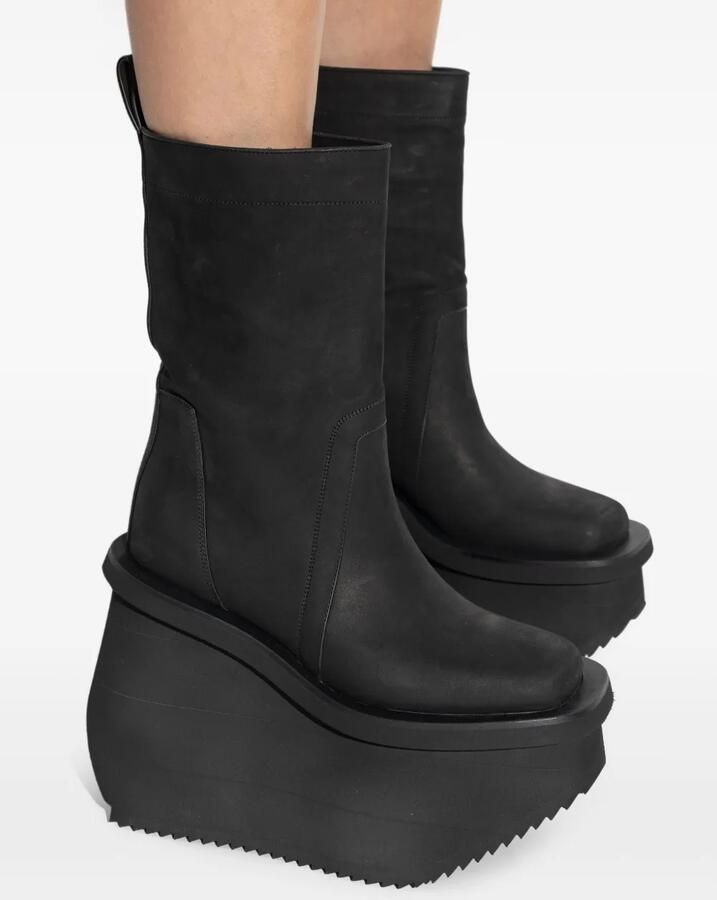 Rick Owens Enkellaarzen met plateauzool Zwart - Foto 2