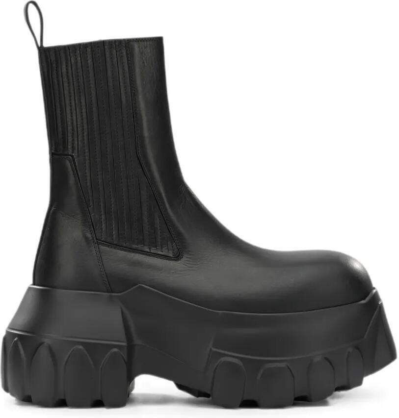 Rick Owens Enkellaarzen met plateauzool Zwart