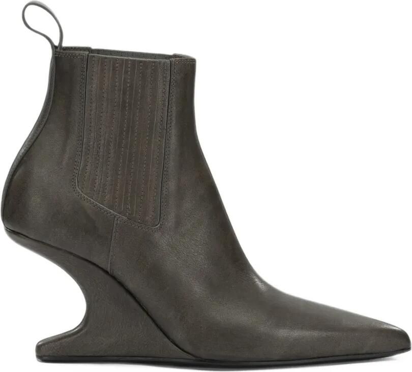Rick Owens Enkellaarzen met sculpturale sleehak Bruin