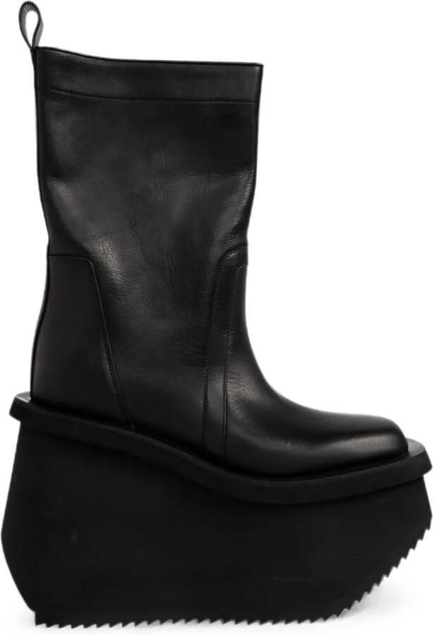 Rick Owens Factory Boots enkellaarzen met plateauzool Zwart