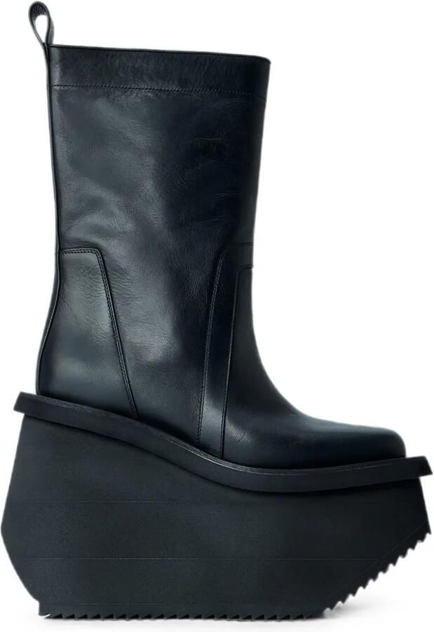 Rick Owens Factory laarzen met plateauzool en treklus Zwart