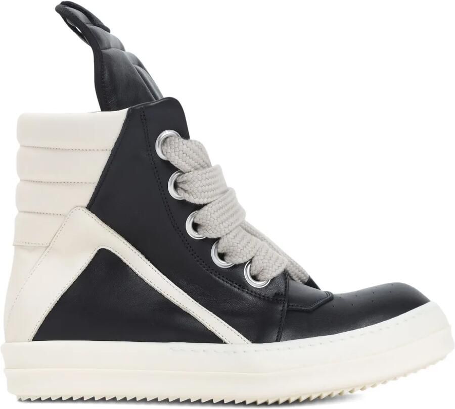 Rick Owens Geobasket Jumbo Lace High "Black Milk" sneakers Zwart