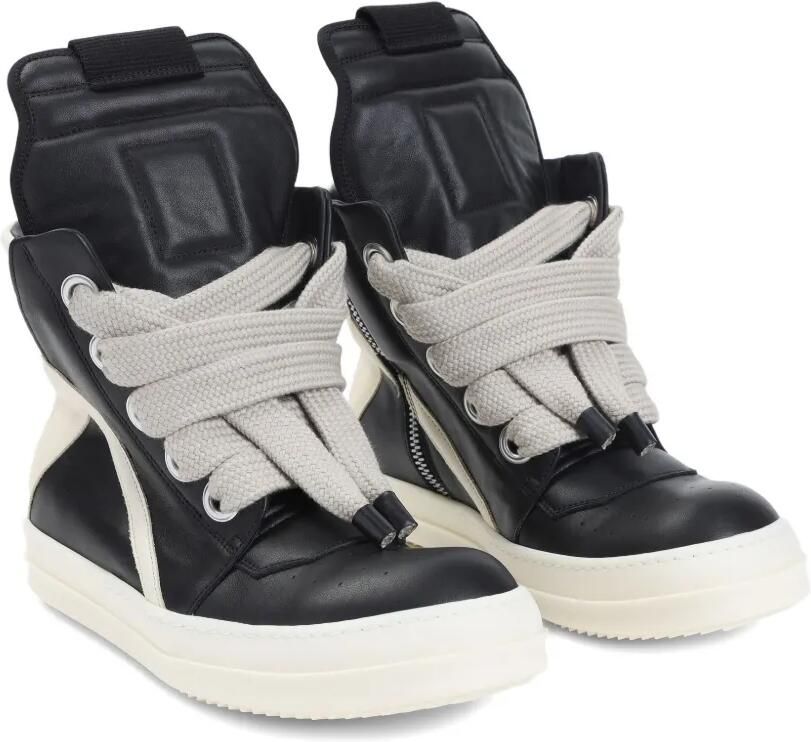 Rick Owens Geobasket Jumbo Lace High "Black Milk" sneakers Zwart - Foto 3