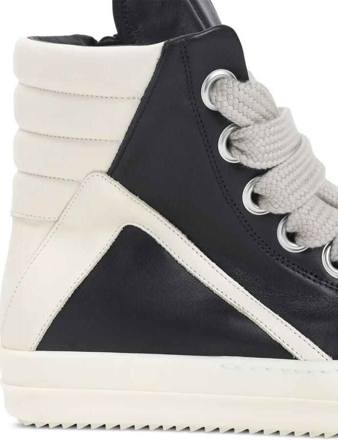 Rick Owens Geobasket Jumbo Lace High "Black Milk" sneakers Zwart - Foto 2