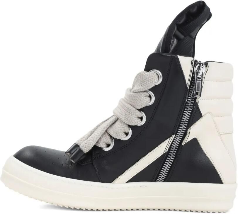 Rick Owens Geobasket Jumbo Lace High "Black Milk" sneakers Zwart - Foto 4
