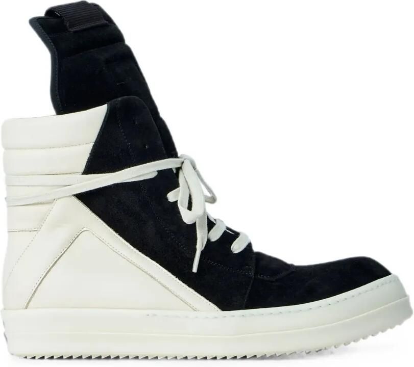 Rick Owens Geobasket suède laarzen met vlakken Zwart