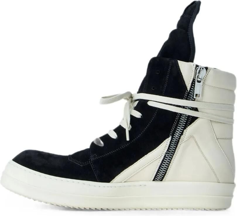 Rick Owens Geobasket suède laarzen met vlakken Zwart - Foto 3