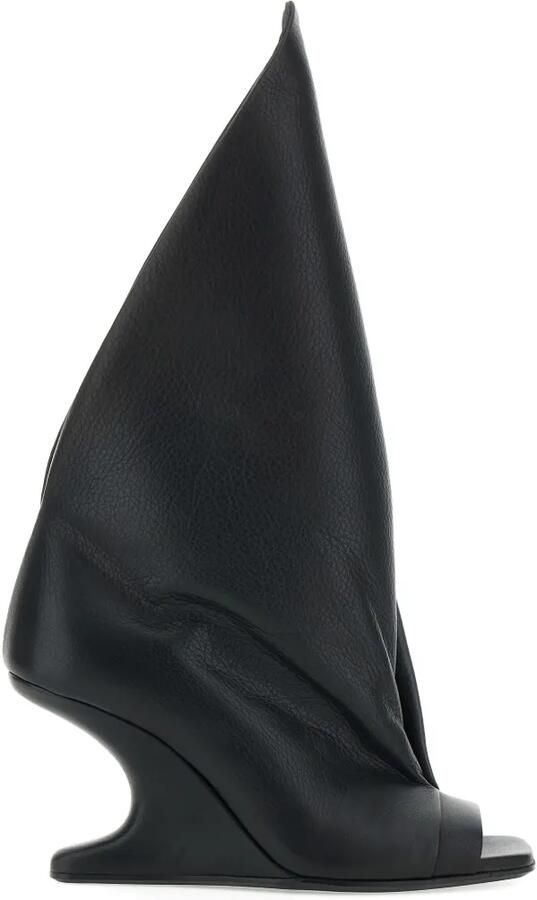Rick Owens Gestructureerde sandalen met open neus Zwart