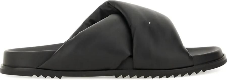 Rick Owens Gewatteerde sandalen Zwart