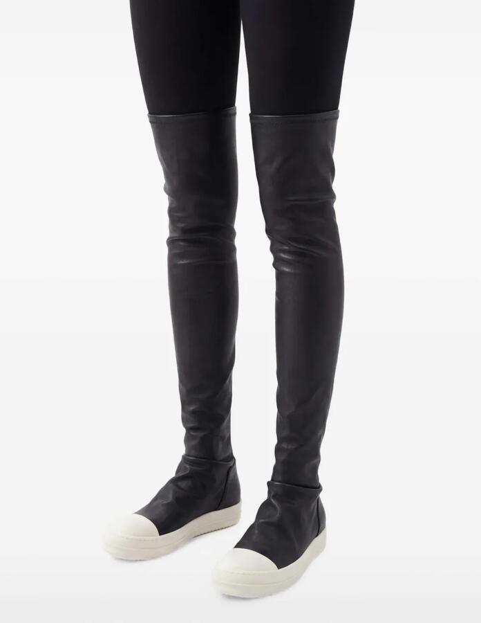 Rick Owens High Stocking Sneaks laarzen Zwart - Foto 2