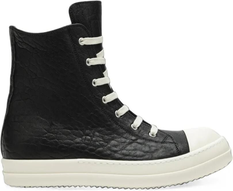Rick Owens High-top leren sneakers Zwart