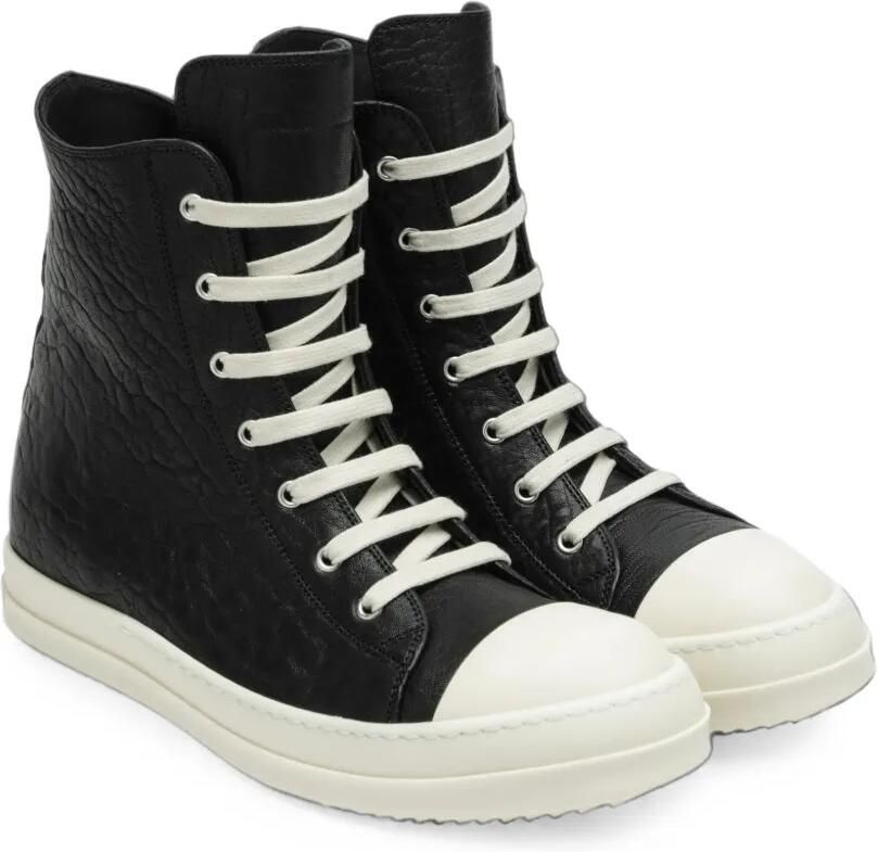 Rick Owens High-top leren sneakers Zwart - Foto 3