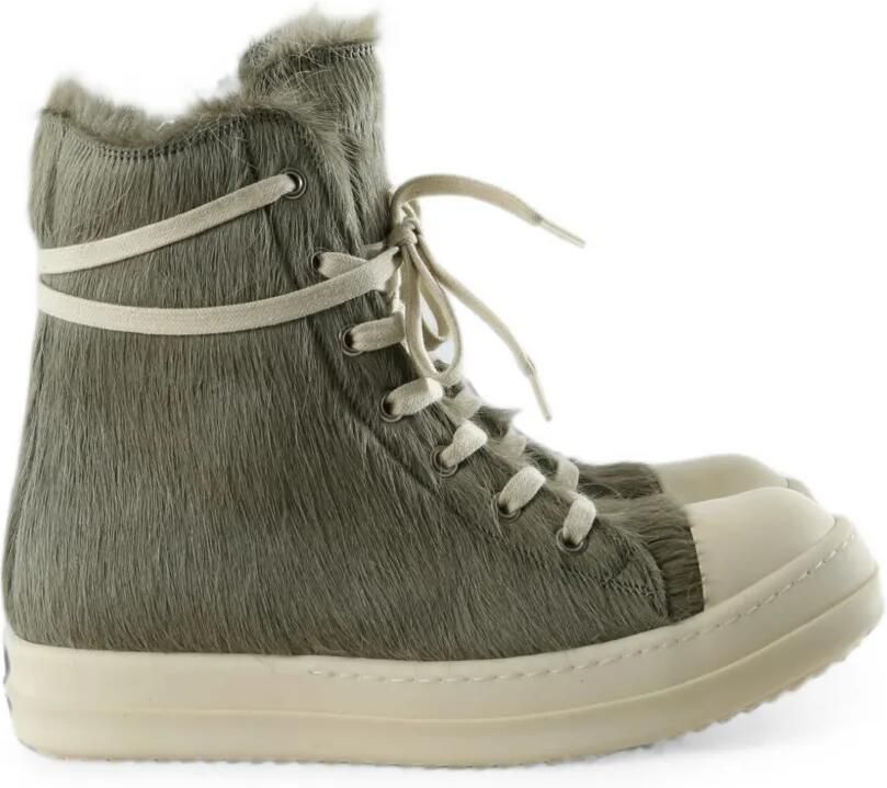 Rick Owens High-top sneakers met bont-textuur Groen