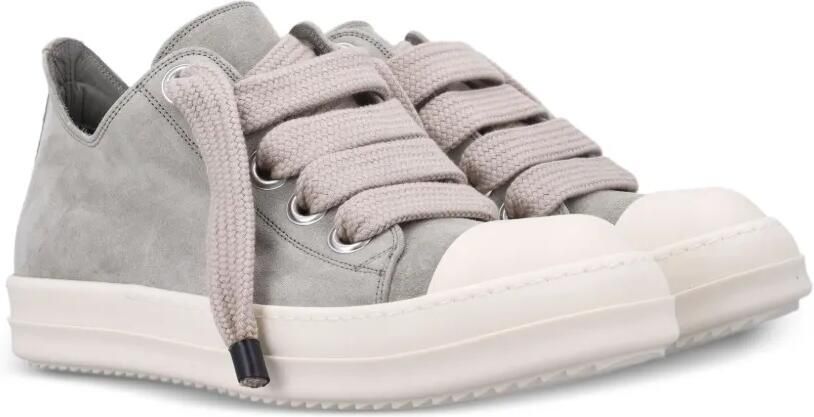 Rick Owens Jumbo Lace Low Sneaks suède sneakers Grijs - Foto 4